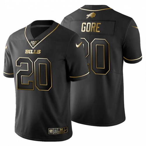 Buffalo Buffalo Bills #20 Frank Gore Men’s Nike Black Golden Limited NFL 100 Jersey