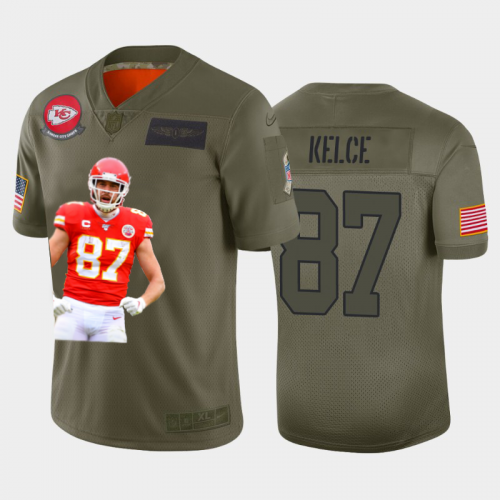 Kansas City Chiefs #87 Travis Kelce Nike Team Hero 7 Vapor Limited NFL Jersey Camo