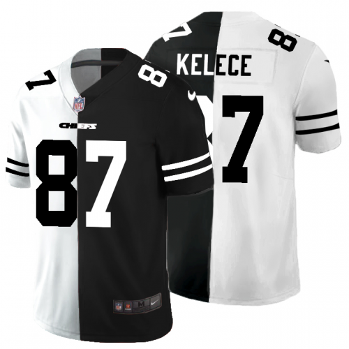 Kansas City Chiefs No87 Travis Kelce Vapor Limited Black Golden Jersey