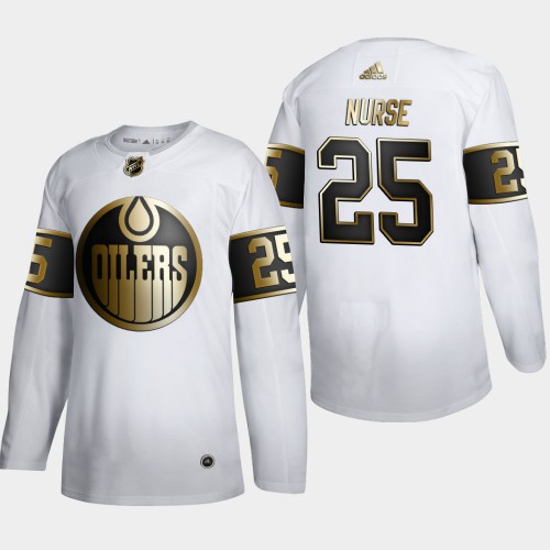 Edmonton Oilers #25 Darnell Nurse Men’s Adidas White Golden Edition Limited Stitched NHL Jersey