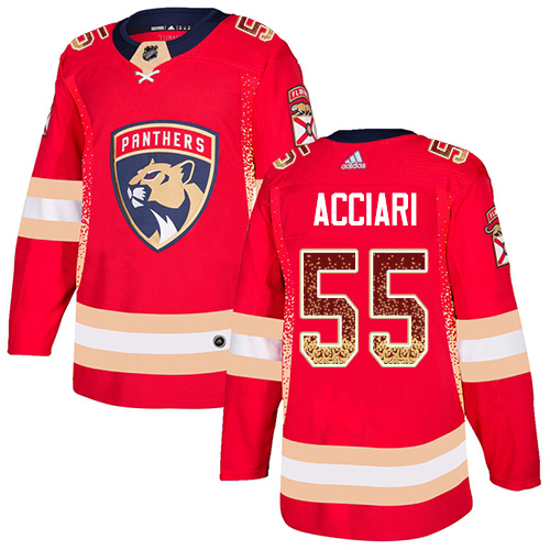 No55 Noel Acciari Red Home Drift Fashion Jersey