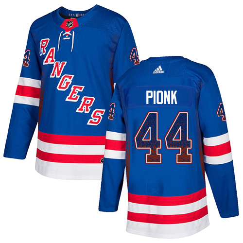Adidas New York Rangers #44 Neal Pionk Royal Blue Home Authentic Drift Fashion Stitched NHL Jersey