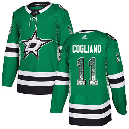 Dallas Stars No11 Andrew Cogliano Green Home Drift Fashion Stitched Jersey