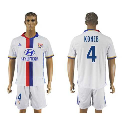 Lyon #4 Koneb Home Soccer Club Jersey