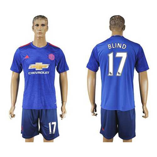 Manchester United #17 Blind Away Soccer Club Jersey