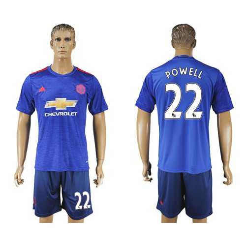 Manchester United #22 Powell Away Soccer Club Jersey