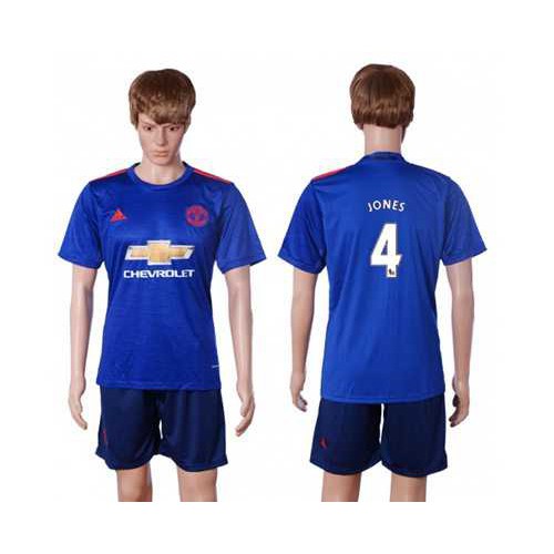 Manchester United #4 Jones Away Soccer Club Jersey