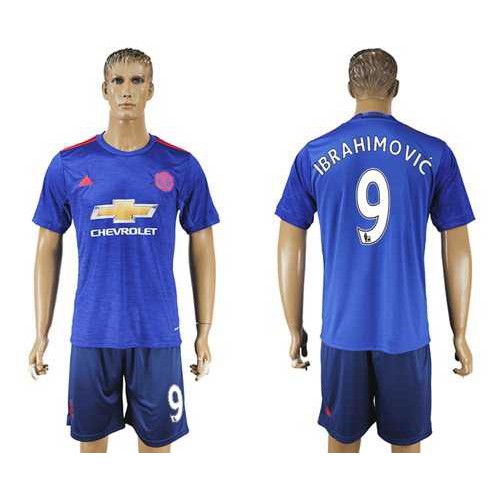Manchester United #9 Ibrahimovic Away Soccer Club Jersey