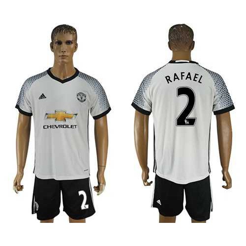 Manchester United #2 Rafael White Soccer Club Jersey