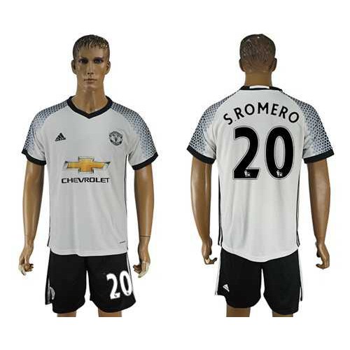 Manchester United #20 S.Romero White Soccer Club Jersey