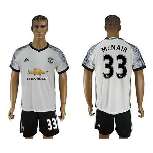 Manchester United #33 McNair White Soccer Club Jersey