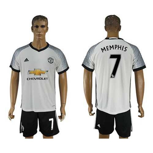 Manchester United #7 Memphis White Soccer Club Jersey