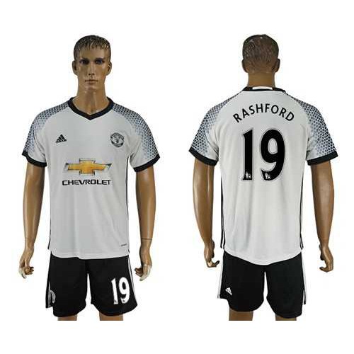 Manchester United #19 Rashford White Soccer Club Jersey