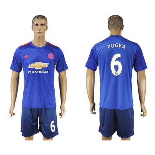 Manchester United #6 Pogba Away Soccer Club Jersey