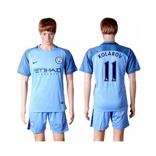 Manchester City #11 Kolarov Home Soccer Club Jersey