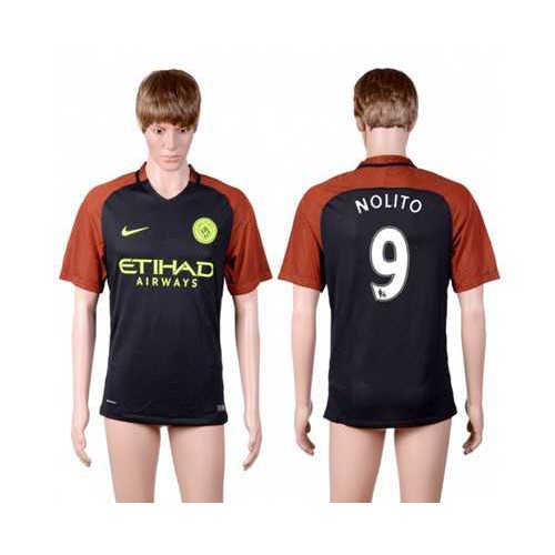 Manchester City #9 Nolito Away Soccer Club Jersey