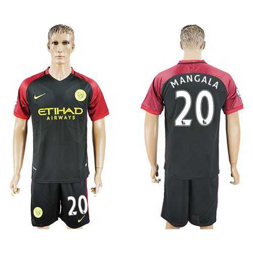 Manchester City #20 Mangala Away Soccer Club Jersey