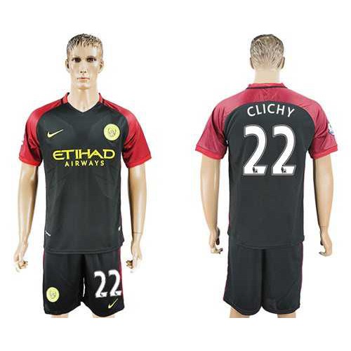 Manchester City #22 Clichy Away Soccer Club Jersey