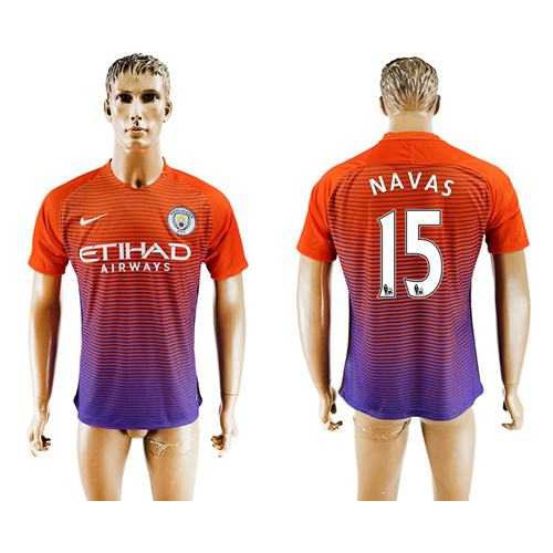 Manchester City #15 Navas Sec Away Soccer Club Jersey