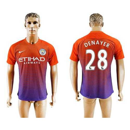 Manchester City #28 Denayer Sec Away Soccer Club Jersey