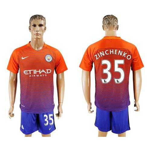 Manchester City #35 Zinchenko Sec Away Soccer Club Jersey