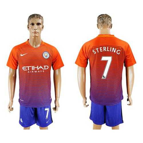 Manchester City #7 Sterling Sec Away Soccer Club Jersey