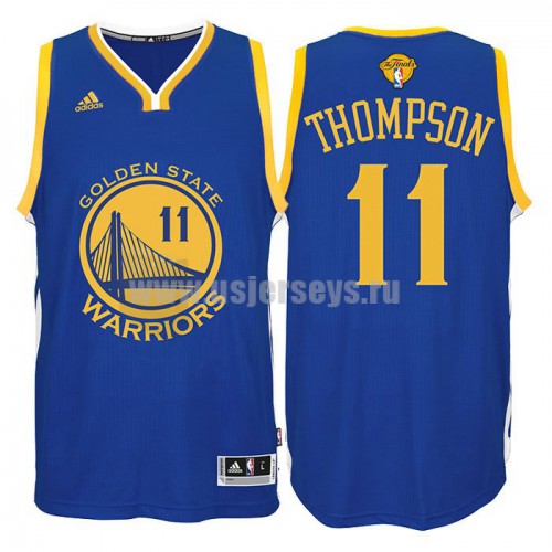 Men’s Golden State Warriors #11 Klay Thompson Royal Blue Stitched 2016 The Finals Road Swingman NBA Jersey
