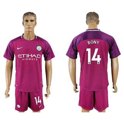 Manchester City #14 Bony Away Soccer Club Jersey