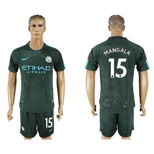 Manchester City #15 Mangala Sec Away Soccer Club Jersey