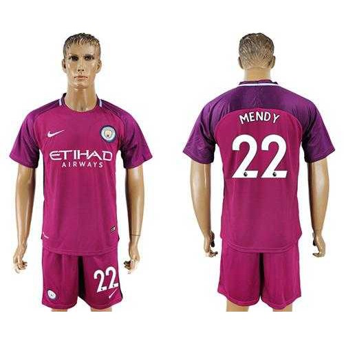 Manchester City #22 Mendy Away Soccer Club Jersey