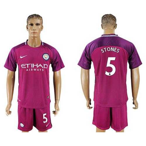 Manchester City #5 Stones Away Soccer Club Jersey