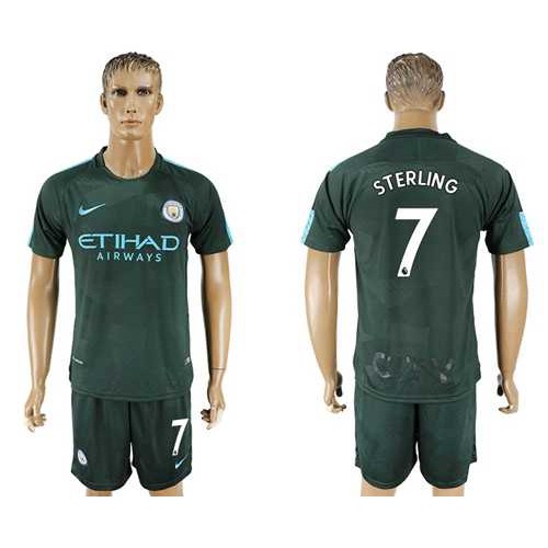 Manchester City #7 Sterling Sec Away Soccer Club Jersey
