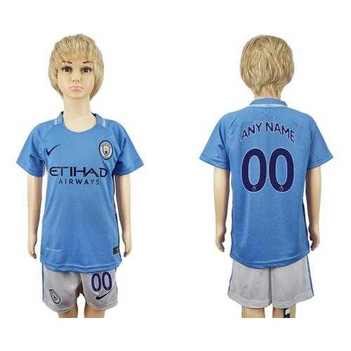 Manchester City Personalized Home Kid Soccer Club Jersey