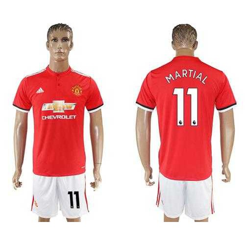 Manchester United #11 Martial Red Home Soccer Club Jersey
