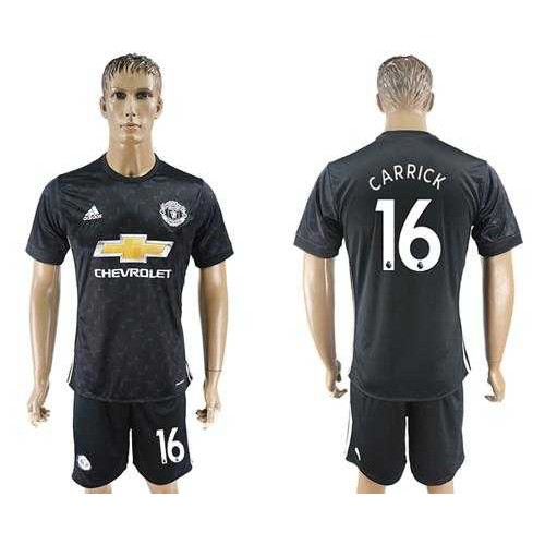 Manchester United #16 Carrick Away Soccer Club Jersey