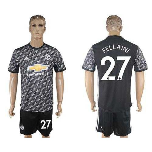 Manchester United #27 Fellaini Black Soccer Club Jersey