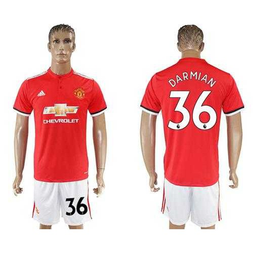 Manchester United #36 Darmian Red Home Soccer Club Jersey