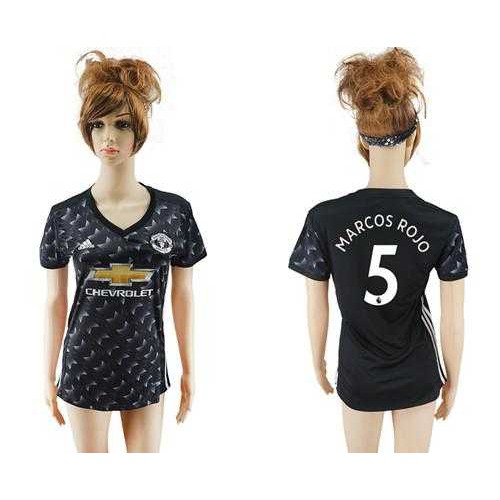 Manchester United #5 Marcos Rojo Away Soccer Club Jersey