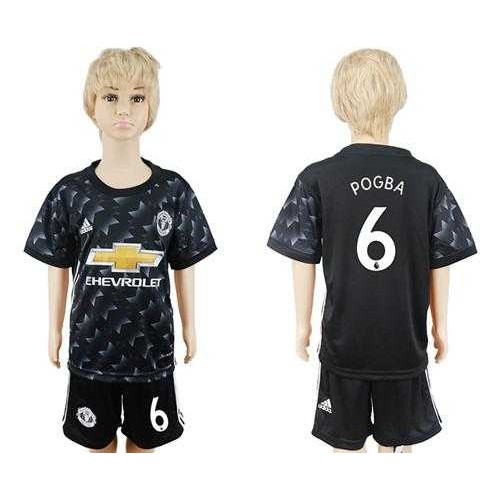 Manchester United #6 Pogba Away Kid Soccer Club Jersey