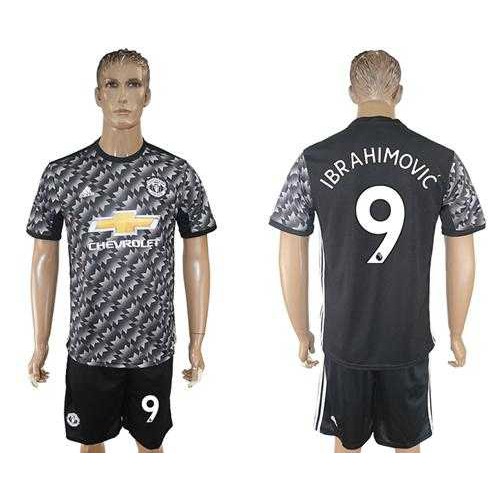 Manchester United #9 Ibrahimovic Black Soccer Club Jersey