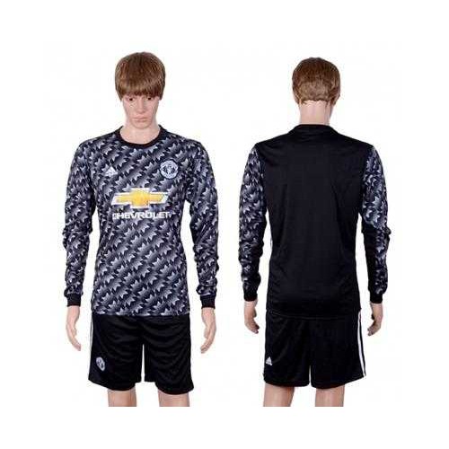 Manchester United Blank Away Long Sleeves Soccer Club Jersey