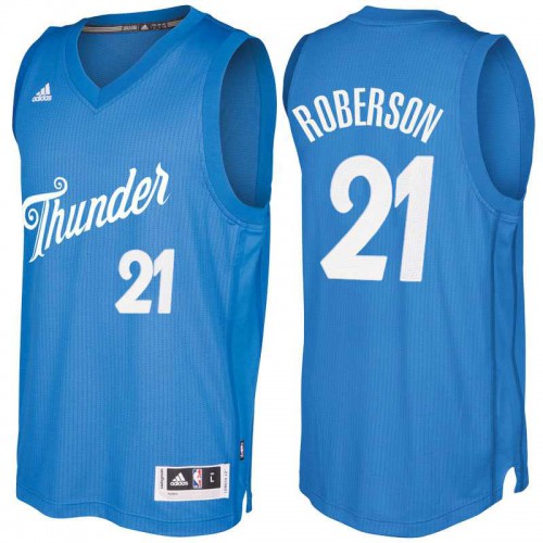 Men’s Oklahoma City Thunder #21 Andre Roberson Blue 2016 Christmas Day NBA Swingman Jersey