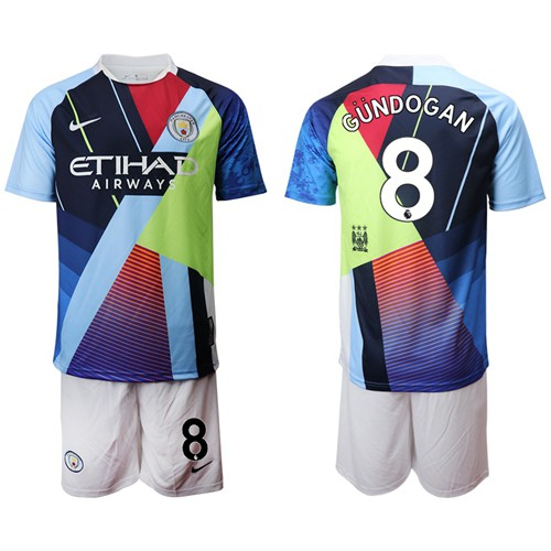 Manchester City #8 Gundogan Nike Cooperation 6th Anniversary Celebration Soccer Club Jersey