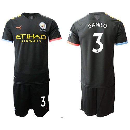 Manchester City #3 Danilo Away Soccer Club Jersey