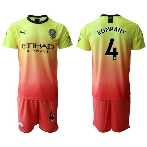 Manchester City #4 Kompany Away Soccer Club Jersey