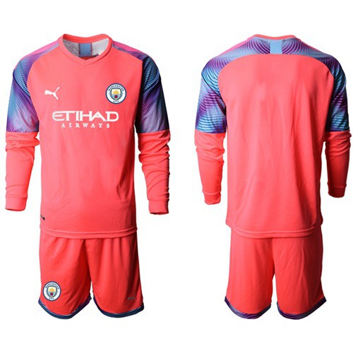 Manchester City Blank Pink Goalkeeper Long Sleeves Soccer Club Jersey