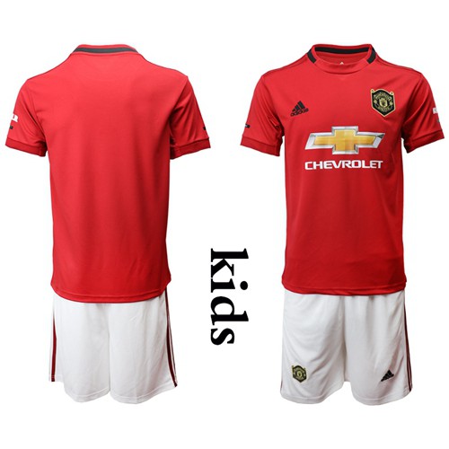 Manchester United Blank Home Kid Soccer Club Jersey