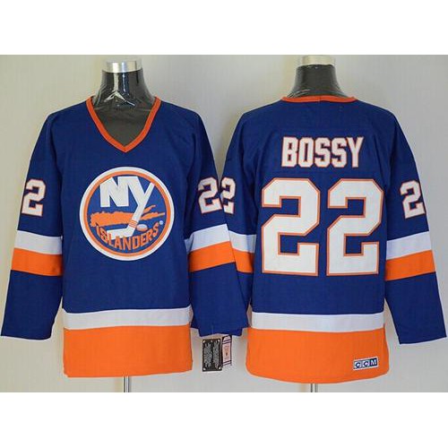 New York Islanders #22 Mike Bossy Baby Blue CCM Throwback Stitched