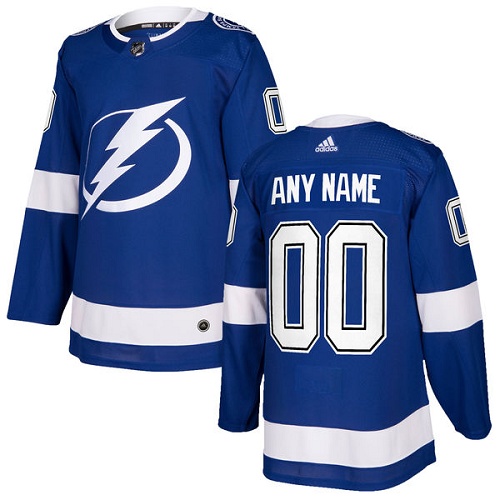 Men’s Adidas Lightning Personalized Authentic Royal Blue Home NHL Jersey