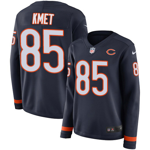 Nike Chicago Bears No85 Cole Kmet Navy Blue Alternate Women's Stitched NFL 100th Season Vapor Untouchable Limited Jersey